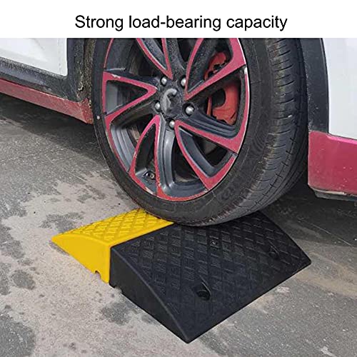AMSXNOO Rampas de Carga, Rampas de Bordillo de Plástico, Portátil Rampas con Peldaños Antideslizantes, Soluciones Calles por Scooter Caravana Acera Silla Ruedas Bicicleta Motocicleta, Negro