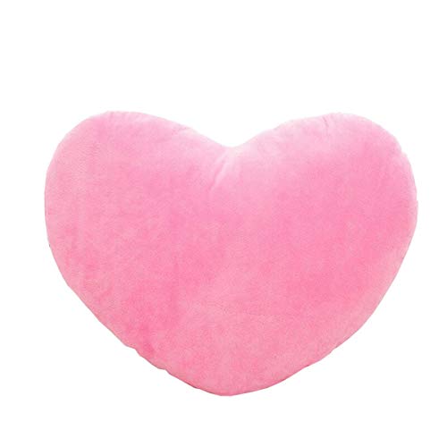 Amyseller Cojín decorativo de la almohada de la ayuda de la espalda de la almohada de la forma del corazón del algodón (rosa)