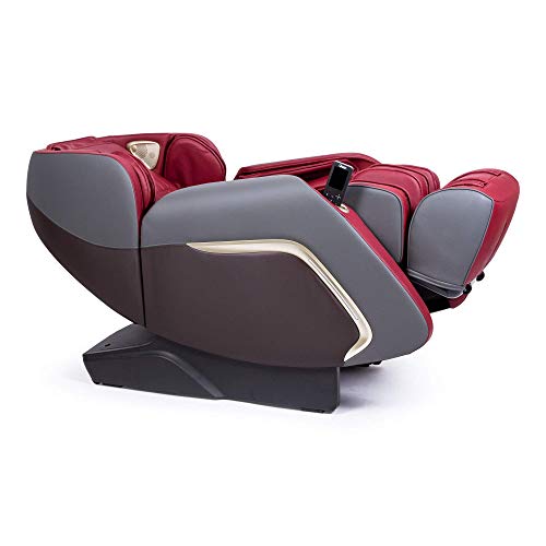 Ananda® Sillón de Masaje 2D+ - Rojo (Modelo 2021) - 12 programas de Masaje Profesional y presoterapia - Termoterapia - Tecnología Gravedad y Espacio ”Cero” - Sonido Envolvente 3D Bluetooth - USB