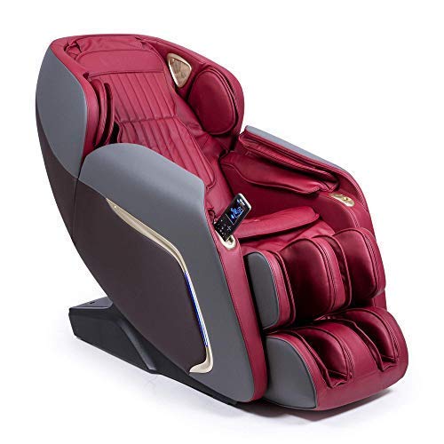 Ananda® Sillón de Masaje 2D+ - Rojo (Modelo 2021) - 12 programas de Masaje Profesional y presoterapia - Termoterapia - Tecnología Gravedad y Espacio ”Cero” - Sonido Envolvente 3D Bluetooth - USB