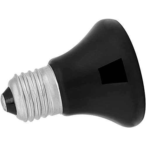 ANCLLO 2 Bombillas de calefacción para Reptiles, lámpara de Calor infrarroja Duradera, Bombilla de luz Negra para Mascotas, para Reptiles y Anfibios, Lagarto, Tortuga, araña 220-230 V (50 W)