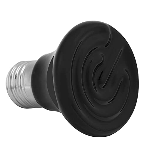 ANCLLO 2 Bombillas de calefacción para Reptiles, lámpara de Calor infrarroja Duradera, Bombilla de luz Negra para Mascotas, para Reptiles y Anfibios, Lagarto, Tortuga, araña 220-230 V (50 W)