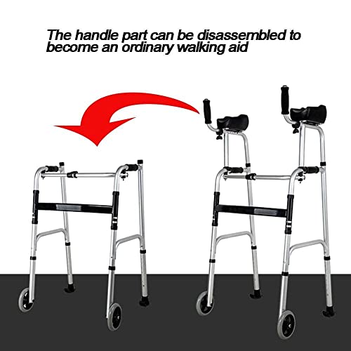 Andadores para personas mayores, armazón para caminar, ligero y duradero con brazo que protege la columna lumbar utilizada para el entrenamiento de las extremidades inferiores de ancianos, andador ple