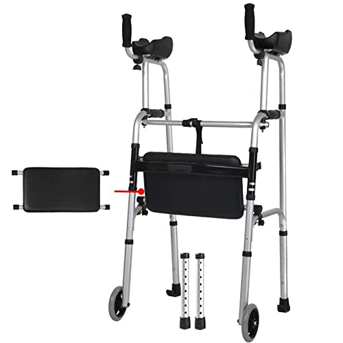 Andadores para personas mayores, estructura para caminar, arrastre ligero y duradero con brazo que protege la columna lumbar utilizada para el entrenamiento de las extremidades inferiores de ancianos,