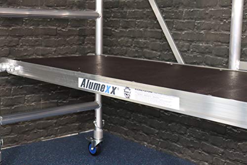 Andamio Plegable Profesional de Aluminio Basic-X 3 Metros Altura, Fácil de Transportar, para Interiores y Exteriores, Andamio Homologado