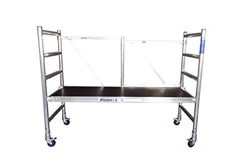 Andamio Plegable Profesional de Aluminio Basic-X 3 Metros Altura, Fácil de Transportar, para Interiores y Exteriores, Andamio Homologado