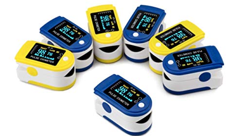 Andon CMS50D2 - Andon Cms50D2 - Pulsioximetro (Oximetro De Pulso Digital Con Pantalla Oled, Monitor De Oxígeno Portátil, Muestra Spo 2, Monitor De Frecuencia Cardíaca) Azul Blanco