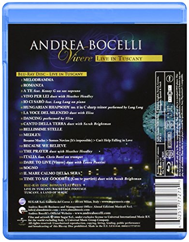 Andrea Bocelli: Vivere - Live In Tuscany [Reino Unido] [Blu-ray]