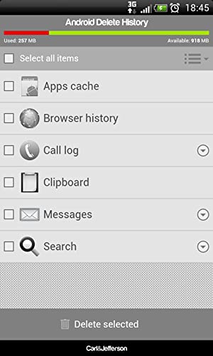 Android Delete History