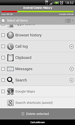 Android Delete History