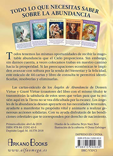 Angeles de abundancia. Cartas oráculo: Libro y 44 cartas (Doreen Virtue)