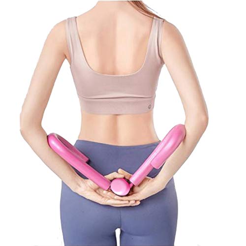 ANHORTS Entrenador Interno de Muslos, ejercitador de piernas, Equipo de Ejercicios de Fitness para el hogar para Brazos, Pecho, Cintura, Abdomen y pantorrillas y Banda elástica de Yoga (Rosa)