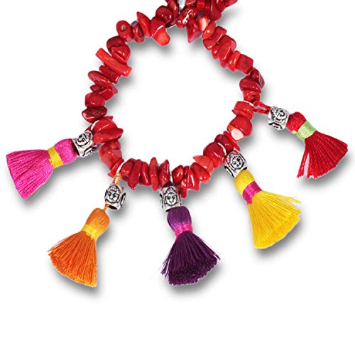 anisch de la cara de mujer boho pulsera Gypsy Soul Coral, IA de coral de Gypsy