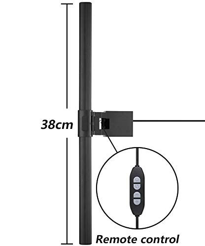 Anpro 40CM Lámpara Lectura Electrónica LED, Lámpara Ordenador Colgante, Lámpara Escritorio con Alimentación USB, 3 Colores Regulables con 84 LEDs, Luz Lectura Libros