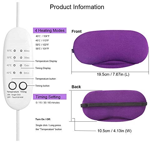 Antifaz para Dormir para Ojos Secos, Tratamiento de ojos hinchados y blefaritis, PJYU Mascarillas de Algodon con bolsas de lavanda ideal para calmar los ojos cansados, MGD y orzuelos Eye