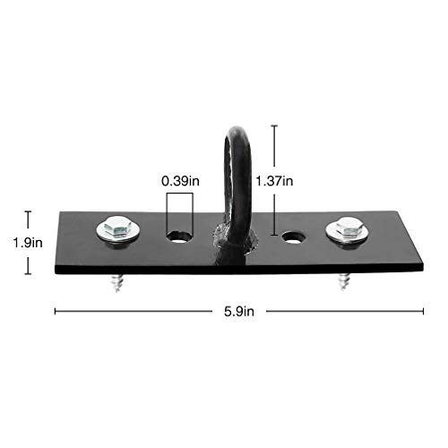 Aoneky Gancho Colgador para Saco de Boxeo - Soporte Percha de Acero Resistente, Colgar Bolsa Pesada Hamaca Silla Colgante Cesta de Planta, Capacidad 100kg, Montaje en Pared Techo Viga de Madera, Negro