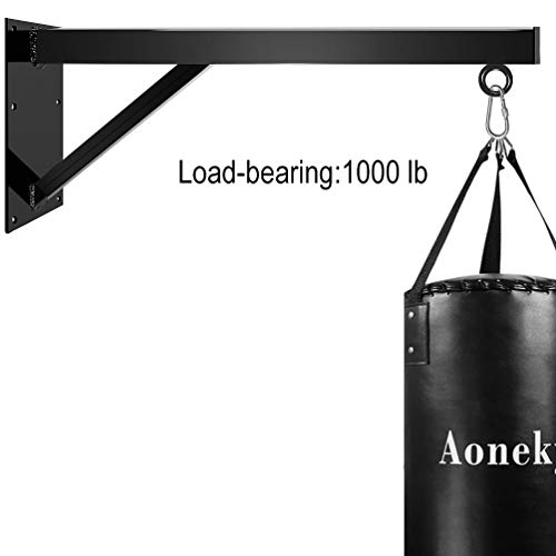 Aoneky Soporte de Pared para Saco de Boxeo - 70cm/100cm, Carga Máxima de 200 kg, Material de Acero, Colgador para Saco de Boxeo MMA en Gimnasio Casa (70 cm)