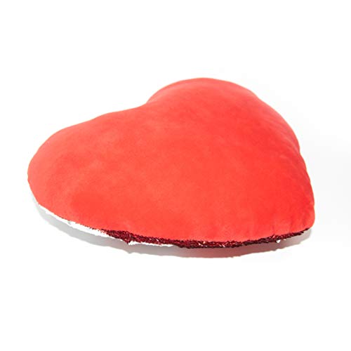 APEX GIFTS - Cojín con Forma de corazón de Lentejuelas y Reversible - El corazón de España