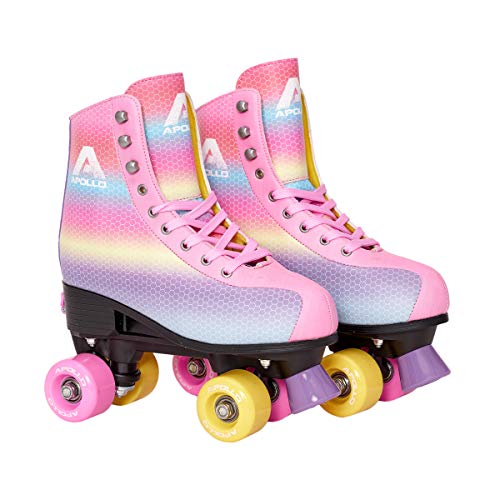 Apollo Patines de 4 Ruedas Clásicos, Patines para Niños, Adolescentes y Adultos, Patines de Niña y Patines de Mujer de Talla Ajustable, 3 Tamaños, Ajustables Talla 31 a 42