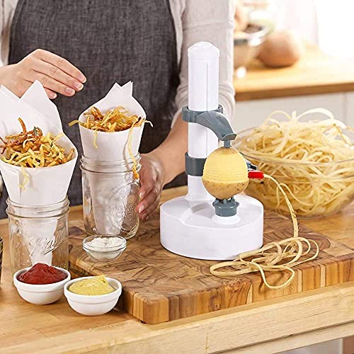 Apple Peeler - Peladora eléctrica de frutas y verduras, pelador de patatas, Hoja de acero inoxidable (Pelador Eléctrico de frutas)