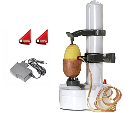 Apple Peeler - Peladora eléctrica de frutas y verduras, pelador de patatas, Hoja de acero inoxidable (Pelador Eléctrico de frutas)