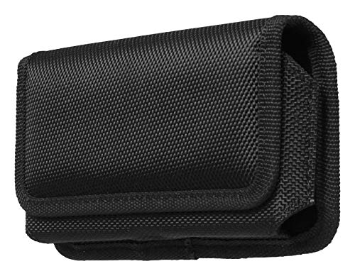AQ Mobile Funda Cinturón Horizontal para Móviles y Smartphones, Talla L (Smartphone MAX 15,5 x 7,5 x 1,1 cm) Textil, Pinza de cinturón, Cierre magnético