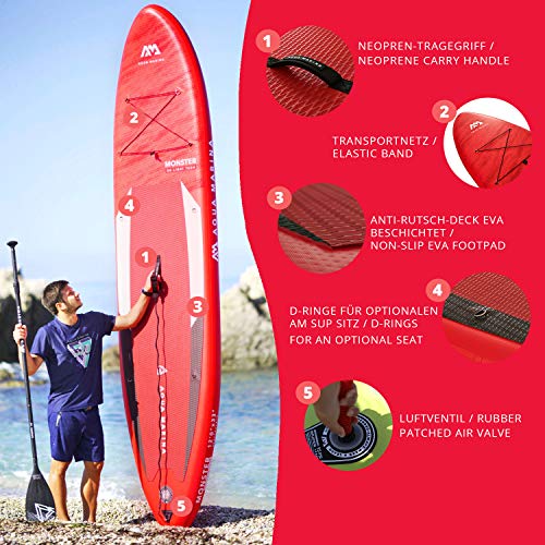 Aquamarina Monster 12?0? Tabla Sup, Adultos Unisex, Multicolor, Uni
