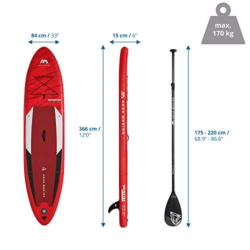 Aquamarina Monster 12?0? Tabla Sup, Adultos Unisex, Multicolor, Uni