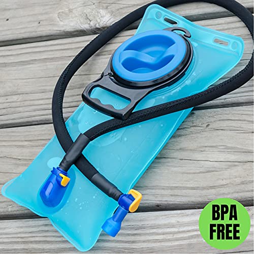 Aquatic Way Bolsa de Hidratación Reservorio de Agua, 1,5 Litros 1,5L. Para Ciclismo, Senderismo, Campamento, Mochilas. No es Tóxico Fácil de Limpiar. Boca Ancha. Tubo y Válvula de Cierre Aislados
