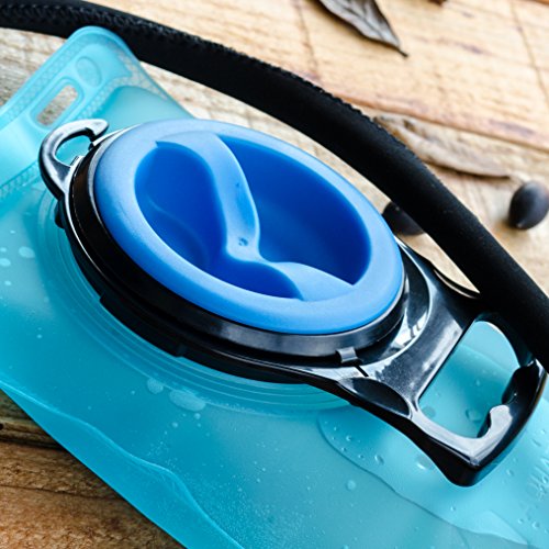 Aquatic Way Bolsa de Hidratación Reservorio de Agua, 1,5 Litros 1,5L. Para Ciclismo, Senderismo, Campamento, Mochilas. No es Tóxico Fácil de Limpiar. Boca Ancha. Tubo y Válvula de Cierre Aislados