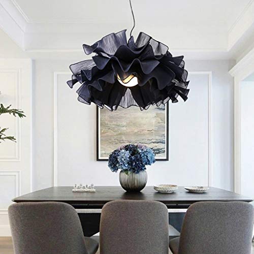 Araña de techo Personalidad flor de la tela de la lámpara nórdica de succión de la grúa de doble uso colgante luminarias cadena ajustable Dormitorio Comedor iluminación de la decoración Lámpara de tec