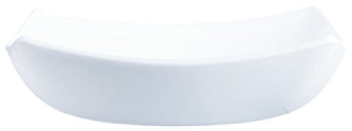 ARC H3659 - Plato Hondo de Vidrio, Forma Cuadrada, Color Blanco