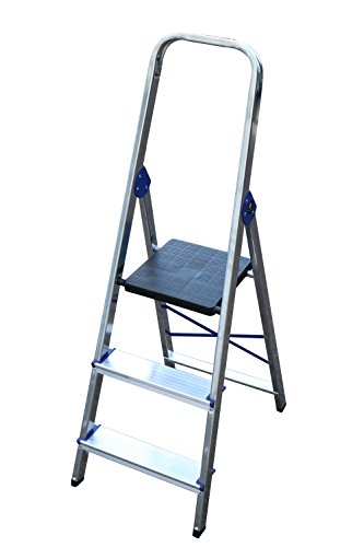 Arcama DN03 Escalera domestica, GRIS PLATA, 3 peldaños
