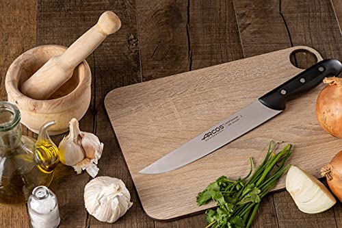 Arcos Maitre, Cuchillo Trinchante, Acero Inoxidable Nitrum 220 mm, Mango Polipropileno Negro