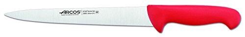 Arcos Serie 2900, Cuchillo Trinchante, Hoja de Acero Inoxidable Nitrum de 190 mm, Mango inyectado en Polipropileno Color Rojo