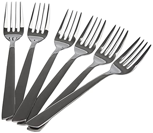 Arcos Serie Toscana, Juego de Tenedor para Tartas, 6 tenedores, Monoblock de una pieza en Acero Inoxidable 18y10 y 140 mm, Color Plata