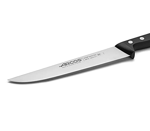 Arcos Serie Universal, Cuchillo Trinchante, Hoja de Acero Inoxidable Nitrum 190 mm, Mango de Polioximetileno, POM Color Negro