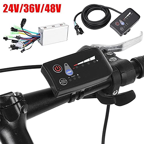 Argerrant 1SET 24/36 / 48V 250W Scooter eléctrico Bicicleta Controlador sin escobillas Kit de Pantalla LED (tamaño : 48V)