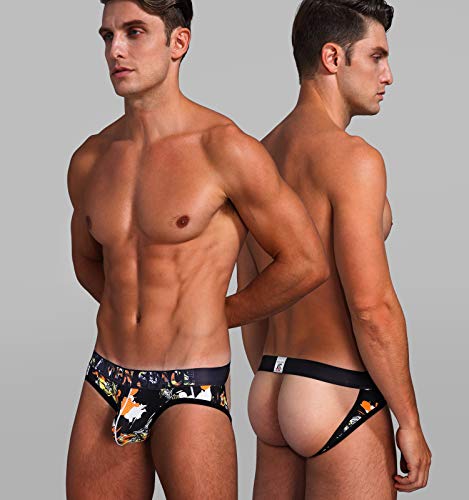 Arjen Kroos Jockstrap Suspensorio Sexy Tanga para Hombre Slips Ropa Interior Impreso Thong lencería Deporte