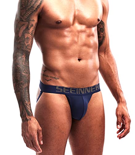 Arjen Kroos Sexy Jockstraps para Hombre Slips Tangas Deportivo Suspensorios para Hombre Algodón Transpirable Ropa Interior Calzoncillos