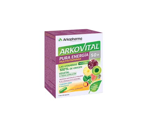 Arkopharma Arkovital Pura Energía Senior 50+ 120 Comprimidos, Mayores de 50 Años, Multivitamínico Para La Fatiga Y Menopausia, Déficit Vitamina D