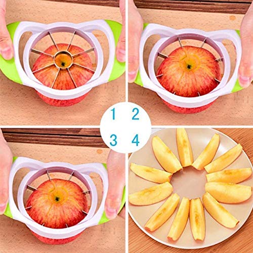 ARSUK Manzana Corer Rebanadora Divisor Cortador Policía y Manzana Corer Agente de Mudanzas, 8 Inoxidable Acero Cuchillas y Fácil Uso