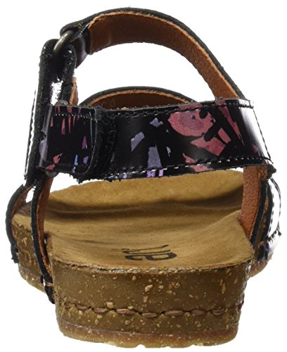 Art Creta, Sandalias con Punta Abierta Mujer, Negro (Black Chaos), 38 EU