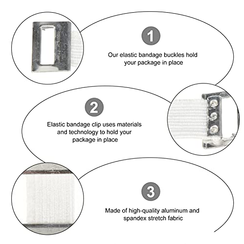 Artibetter 100 Piezas de Clips de Vendaje Elástico Clips de Vendaje de Aluminio de Reemplazo Clips de Vendaje para Varios Tipos de Vendajes