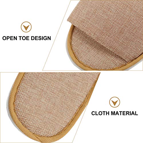 Artibetter 6 Pares de Zapatillas Desechables de Tela Zapatillas de Viaje Zapatillas de Fiesta de Boda Pijama de Fiesta Zapatillas Desechables para Mujeres Zapatillas Desechables