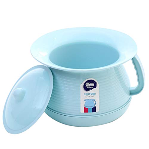 Artibetter inodoros portátiles macetas de plástico para niños mujeres embarazadas cubos de orina para mujeres adultos con tapas macetas de orina urinarios escupidera (azul)