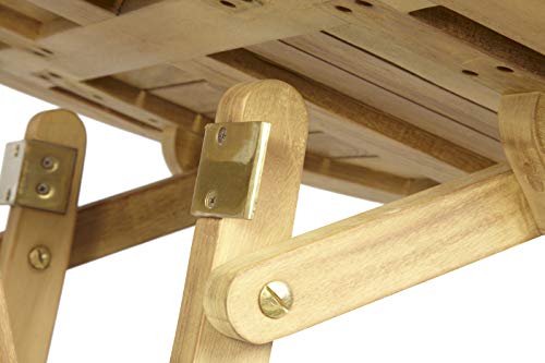 artTECA Mesa Plegable Reforzada de Teca 80X75cm.
