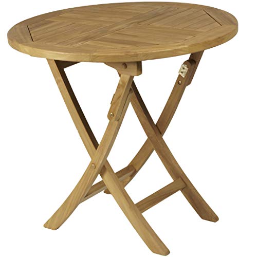 artTECA Mesa Plegable Reforzada de Teca 80X75cm.