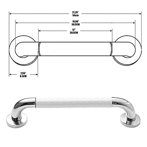 Asa de Seguridad para Baño, Antideslizante, Manija de la Ducha de Acero Inoxidable, para Niños, Discapacitado, Lesionado, el embarazo y Personas Mayores (50CM)