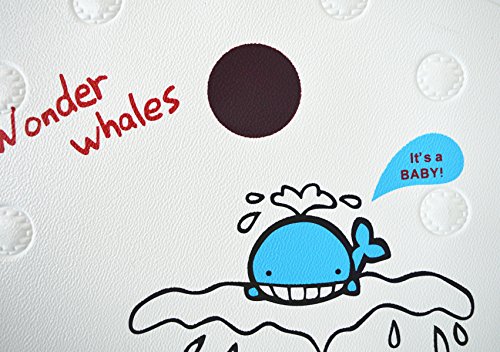 Asiento de seguridad para bañera BBCare, antideslizante, para bebé, extra largo con indicador de temperatura del agua azul Blue Whale